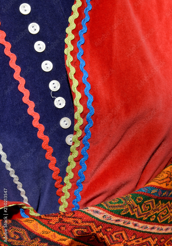 colorful beads on a fabric colorful beads on a fabric