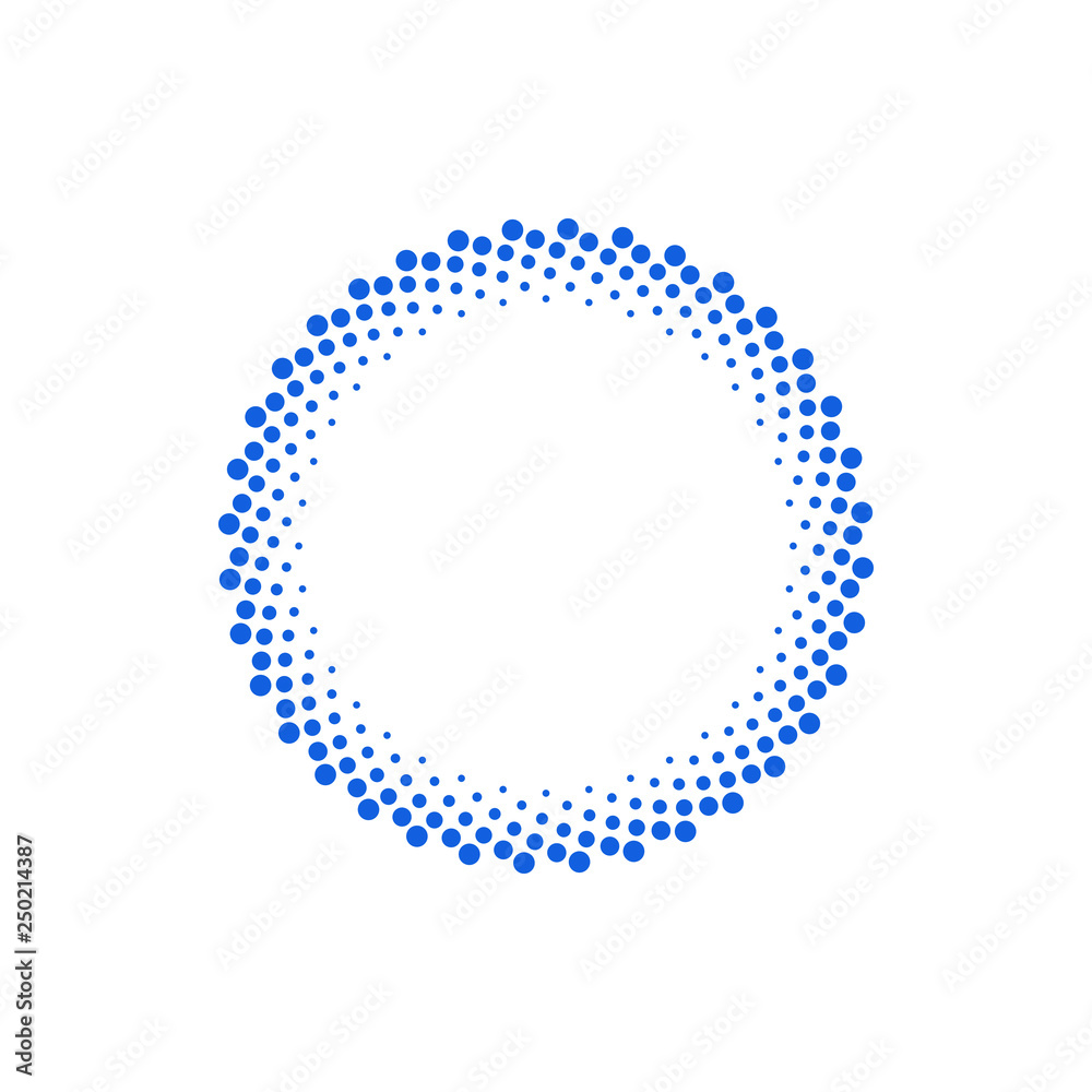 Modern Abstract Halftone Border Dots Flat Logo Modern Abstract Halftone Border Dots Flat Logo