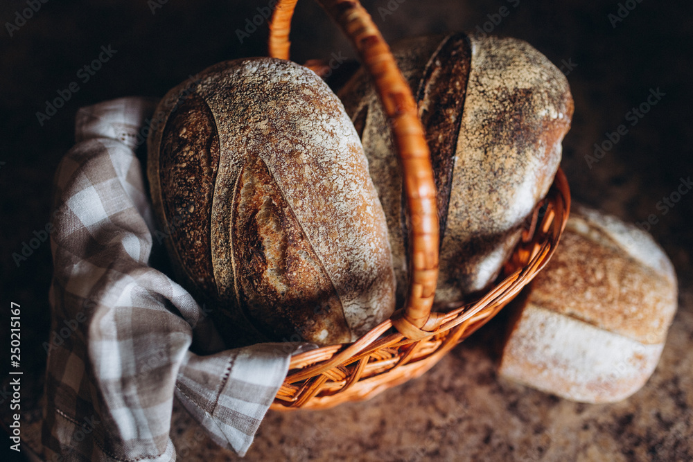 Fresh homemade healthy natural bread