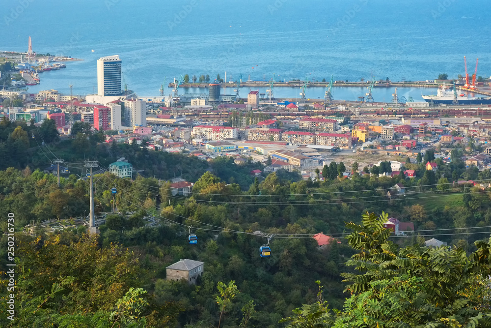 aerial view of the city. Batumi, Georgia.