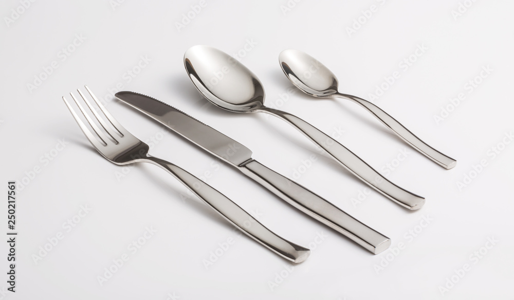 Fork, spoon and knife isolated on white background Fork, spoon and knife isolated on white background