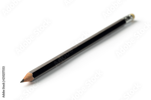 Black pencil stub on white background.