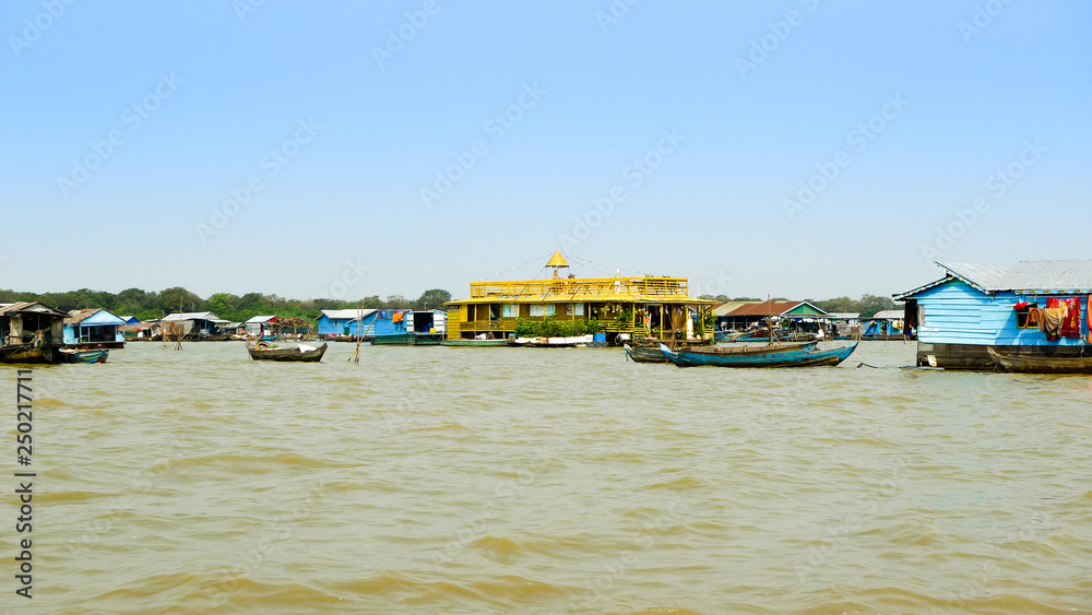 Floating village on Tonle Sap Lake, Siem Reap Province, Cambodia