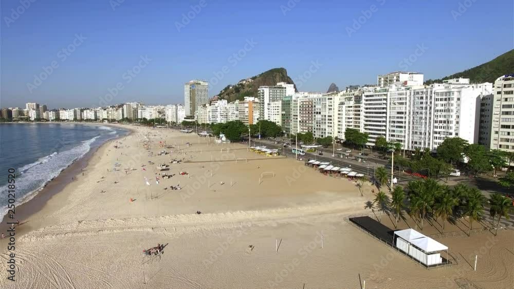 The most famous beach in the world. Copacabana beach. Rio de Janeiro city. Brazil South America. The most famous beach in the world. Copacabana beach. Rio de Janeiro city. Brazil South America.