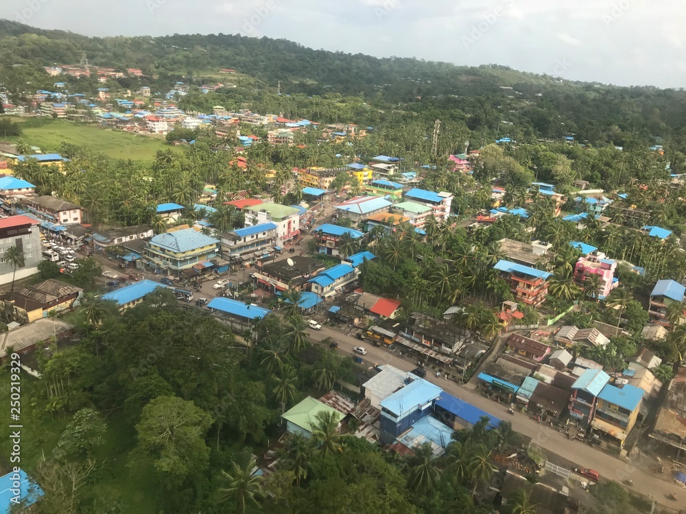View of Port Blair Town, Andaman, India