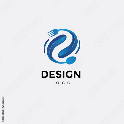 Vector logo design, food drink icon, and initials s