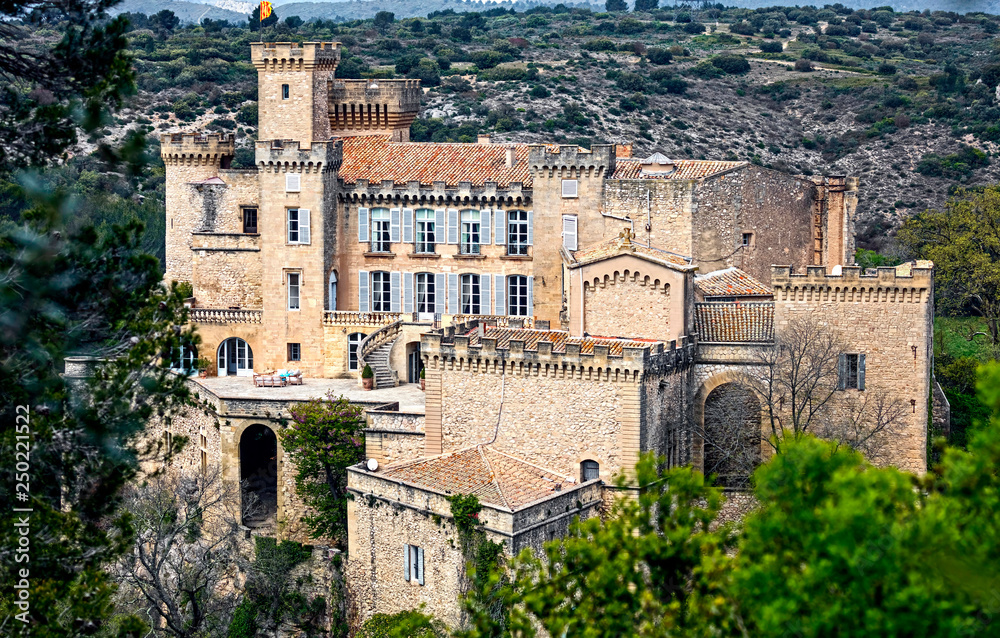 Barben Castle. Chateau de La Barben, Provence, France
