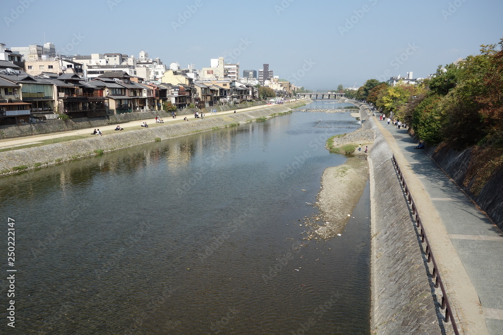 京都鴨川の景