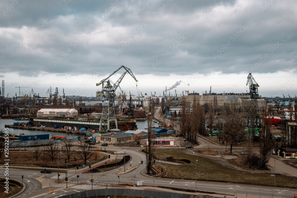 Panorama of the Gdańsk Shipyard Panorama of the Gdańsk Shipyard
