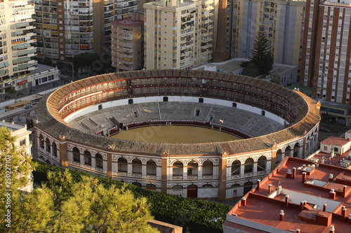Ancient bullring for bullfights in Spain