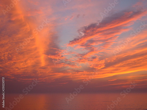 Sunset in the sea © olga