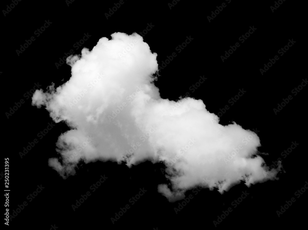 Obraz premium white Clouds on black background.