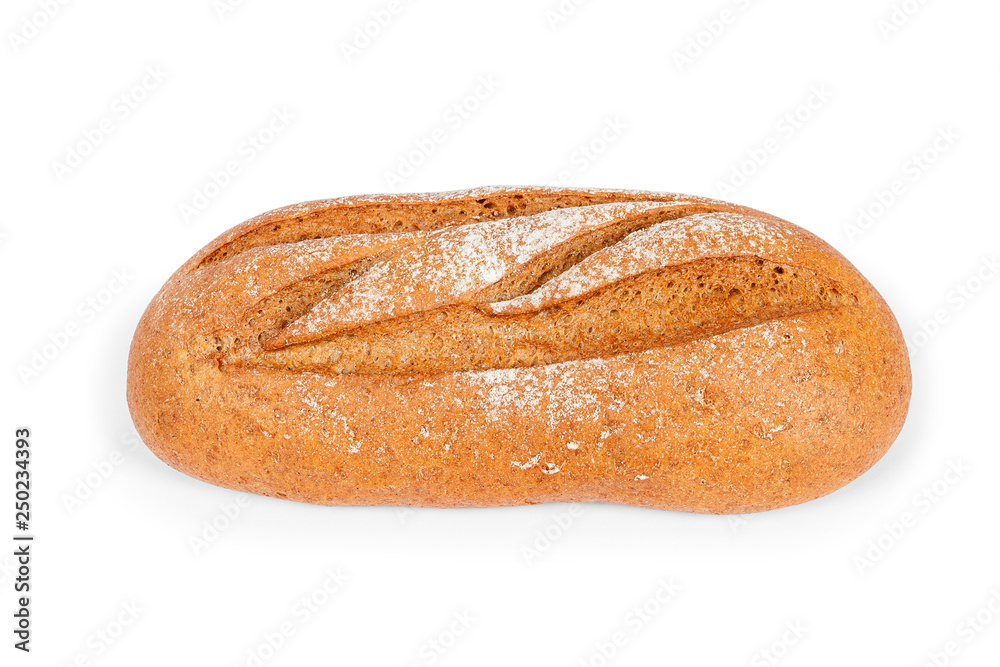 bread on a white background