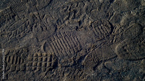 footprints on the ground photo