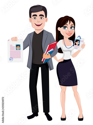 Handsome business man cartoon character