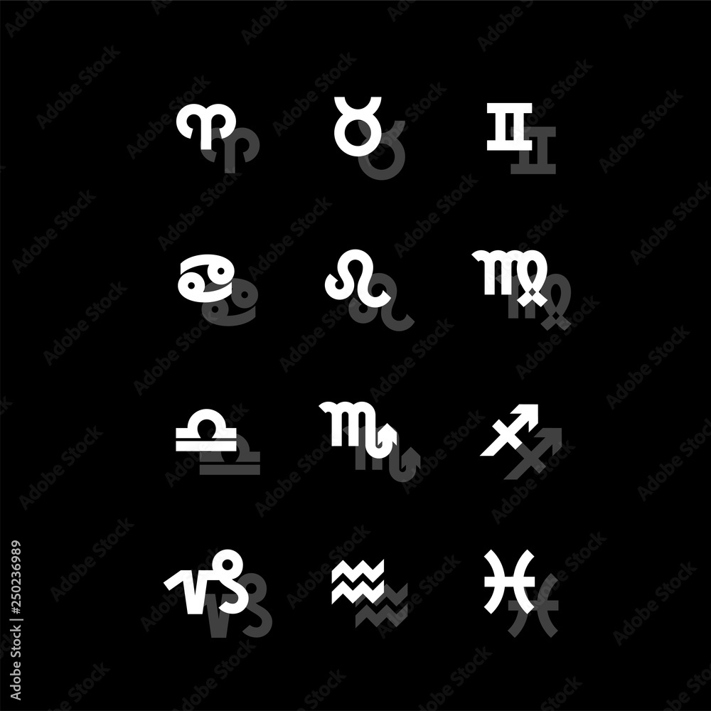Zodiac icon flat