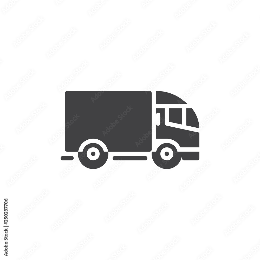 Delivery truck vector icon. filled flat sign for mobile concept and web design. Truck, transportation simple glyph icon. Lorry symbol, logo illustration. Pixel perfect vector graphics Delivery truck vector icon. filled flat sign for mobile concept and web design. Truck, transportation simple glyph icon. Lorry symbol, logo illustration. Pixel perfect vector graphics