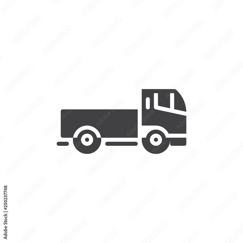 Construction Vehicle Truck vector icon. filled flat sign for mobile concept and web design. Shipping truck simple glyph icon. Transportation symbol, logo illustration. Pixel perfect vector graphics Construction Vehicle Truck vector icon. filled flat sign for mobile concept and web design. Shipping truck simple glyph icon. Transportation symbol, logo illustration. Pixel perfect vector graphics