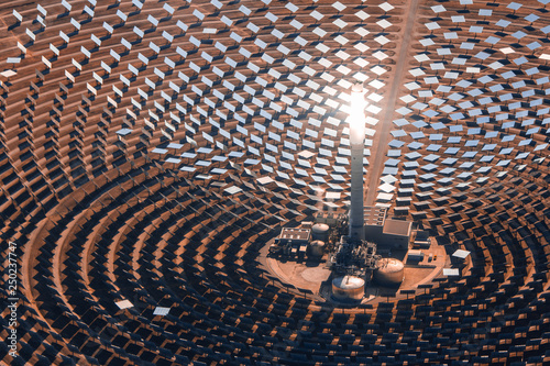 Solar panel power plant aerial