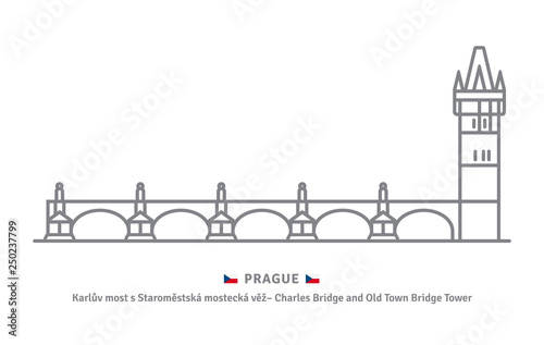 Print op canvas Charles Bridge at Prague, Czech Republic