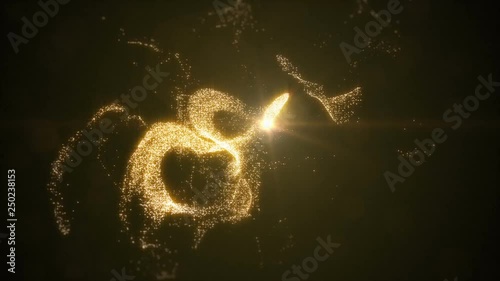 Golden Particles Dancing