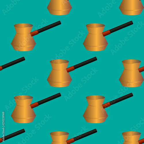 Coffee turk seamless pattern