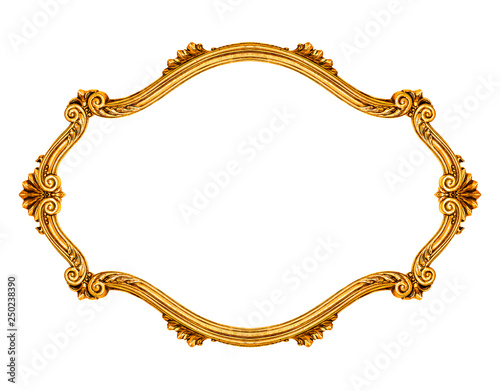 Принти на полотні Oval frame isolated on white background, including clipping path