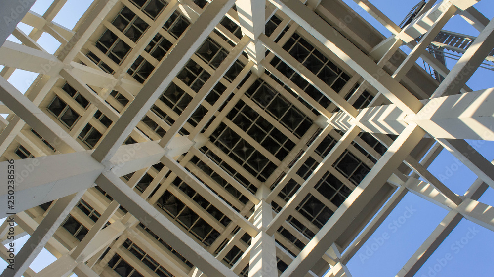 View of structural concrete column in a various geometry View of structural concrete column in a various geometry
