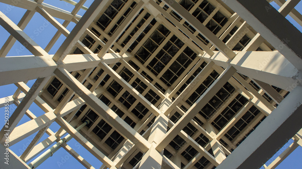 View of structural concrete column in a various geometry View of structural concrete column in a various geometry