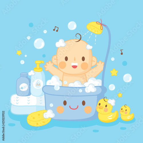 happy baby shower in bathroom