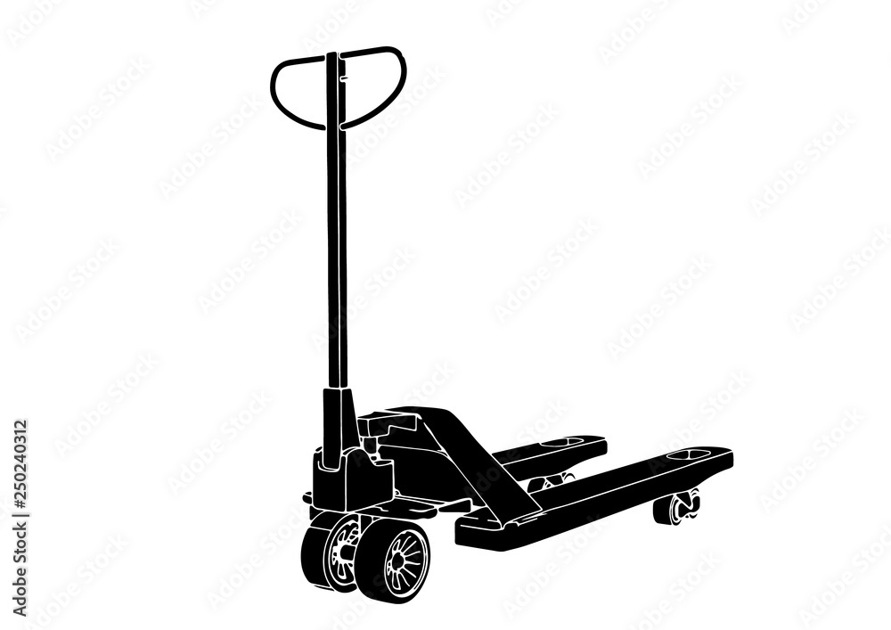 silhouette hand truck vector silhouette hand truck vector