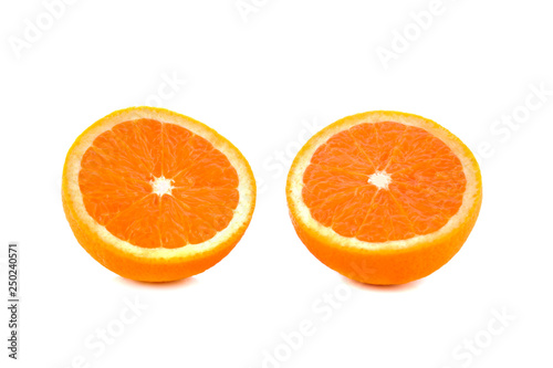 orange fruit isolated on white background