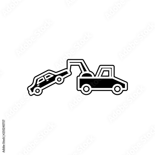 car in evacuator icon. Element of Cars service and repair parts for mobile concept and web apps icon. Glyph, flat line icon for website design and development, app development
