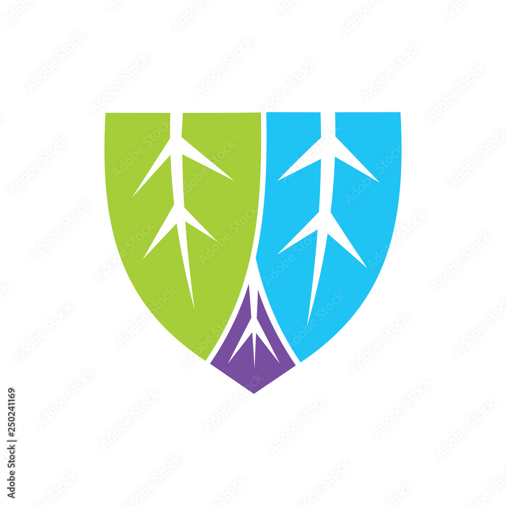 Obraz premium Leaf Logo Design Vector Template Isolated