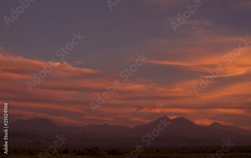 Andes sunset and its colors