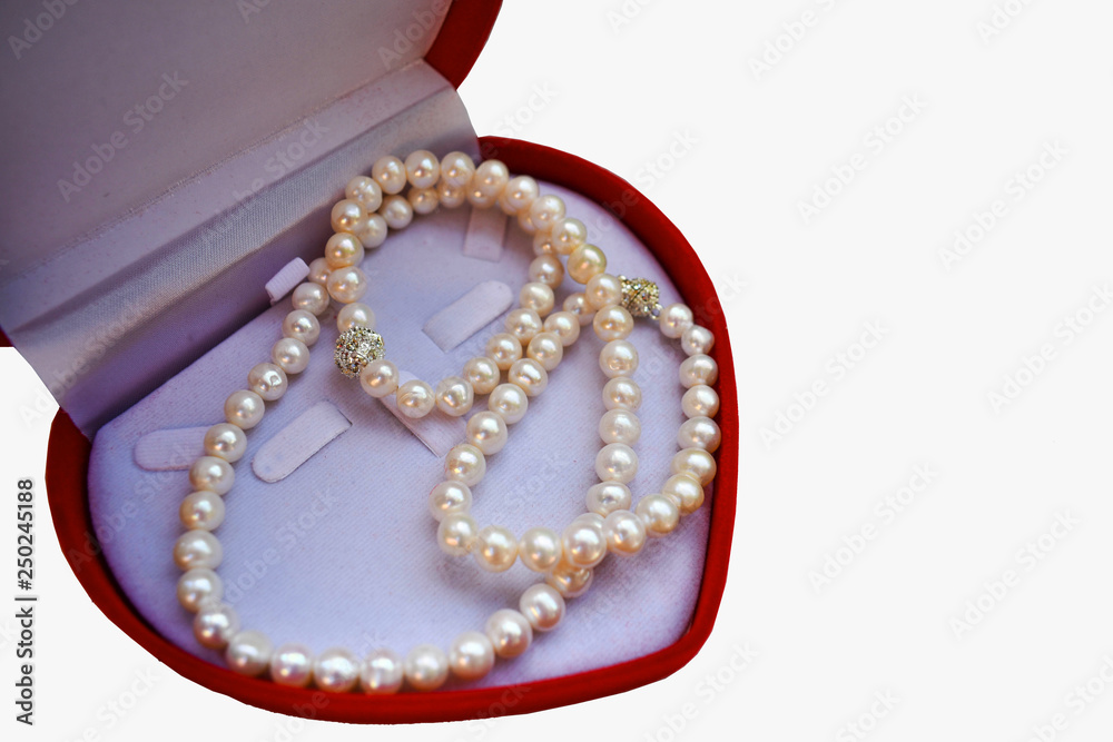 necklace on white background