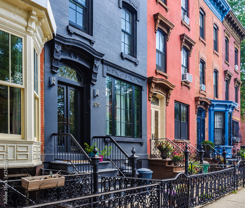 Colorful façades in Slope Park, Brooklyn, New York, USA photo