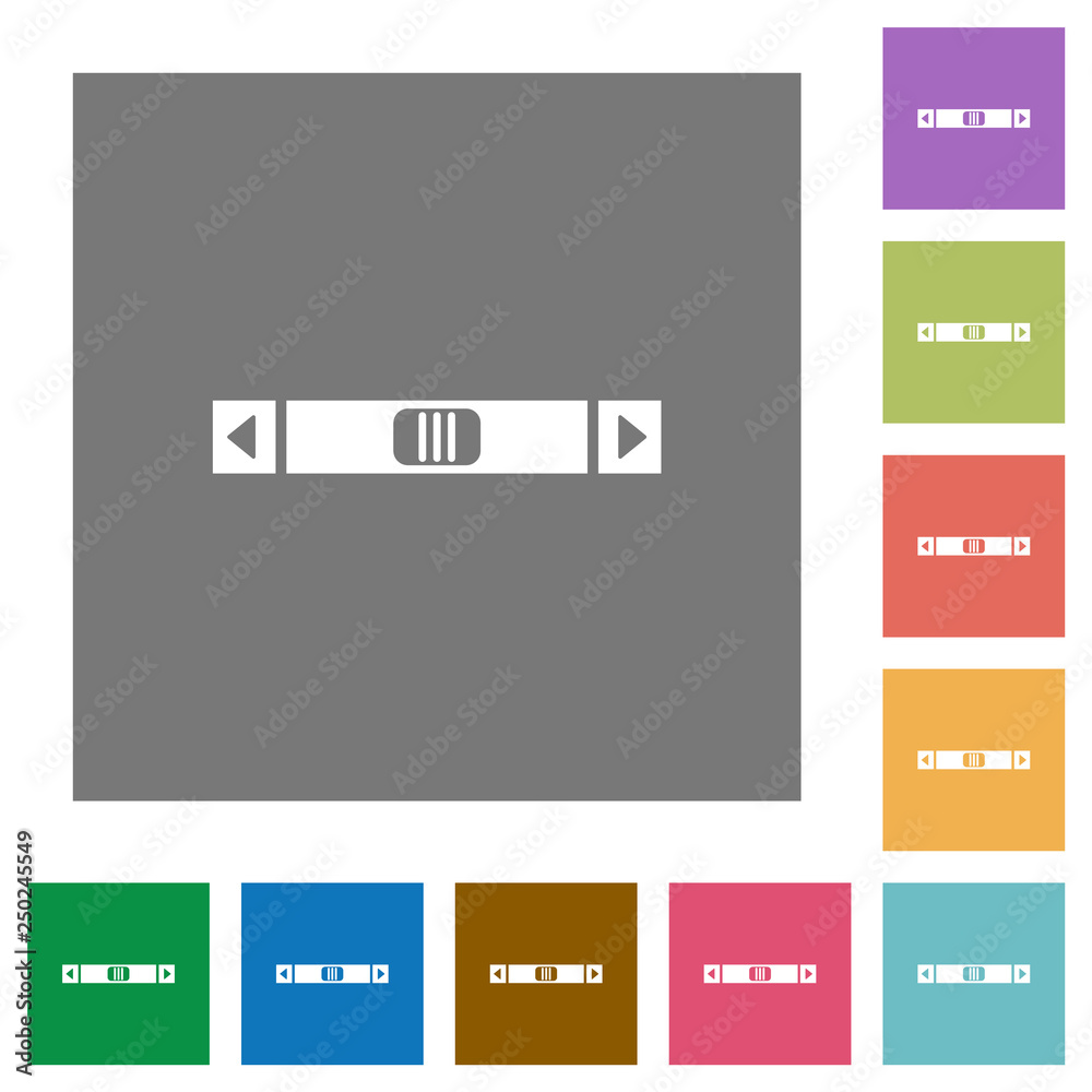 Horizontal scroll bar square flat icons Horizontal scroll bar square flat icons