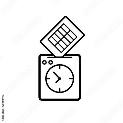 Punch clock icon. Clipart image isolated on white background