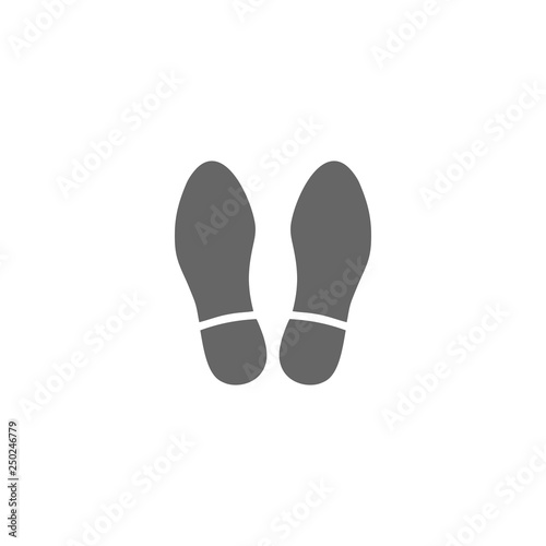 Human shoes footprints