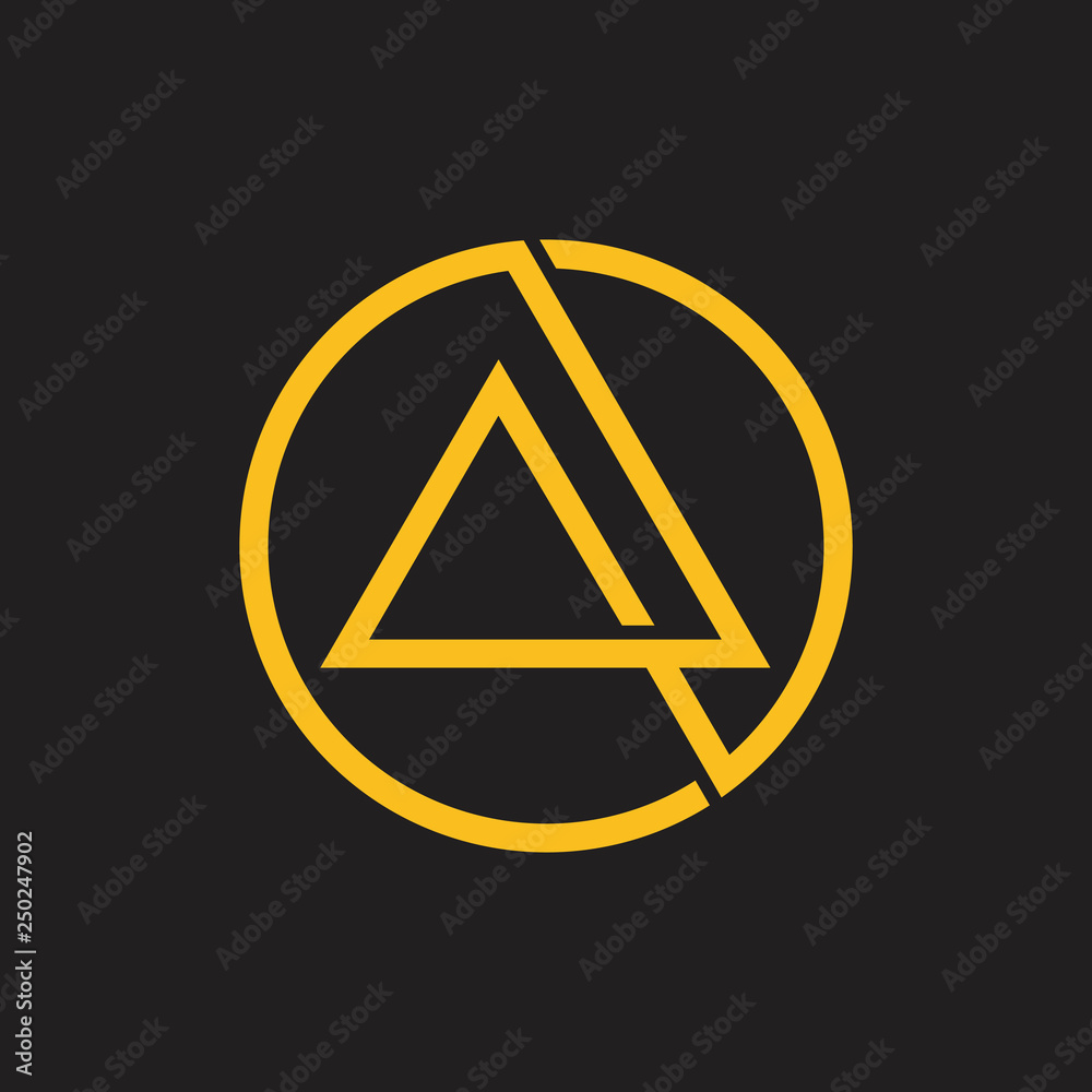 abstract overlapping line triangle circle logo abstract overlapping line triangle circle logo