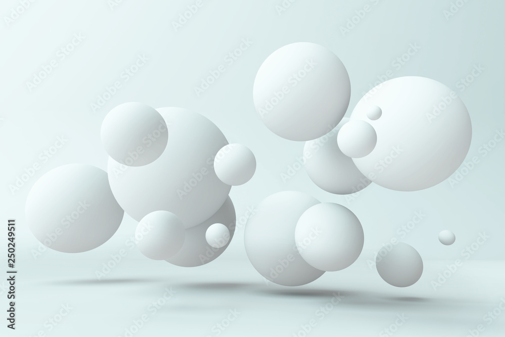 Abstract balls background. 3d illustration