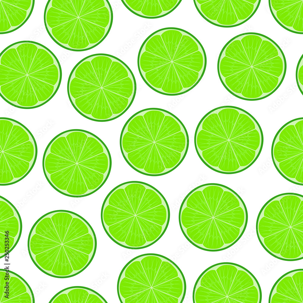 Lime seamless pattern vector.