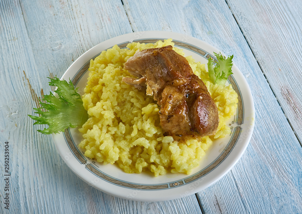 Saffron Risotto with Crispy Pork Saffron Risotto with Crispy Pork