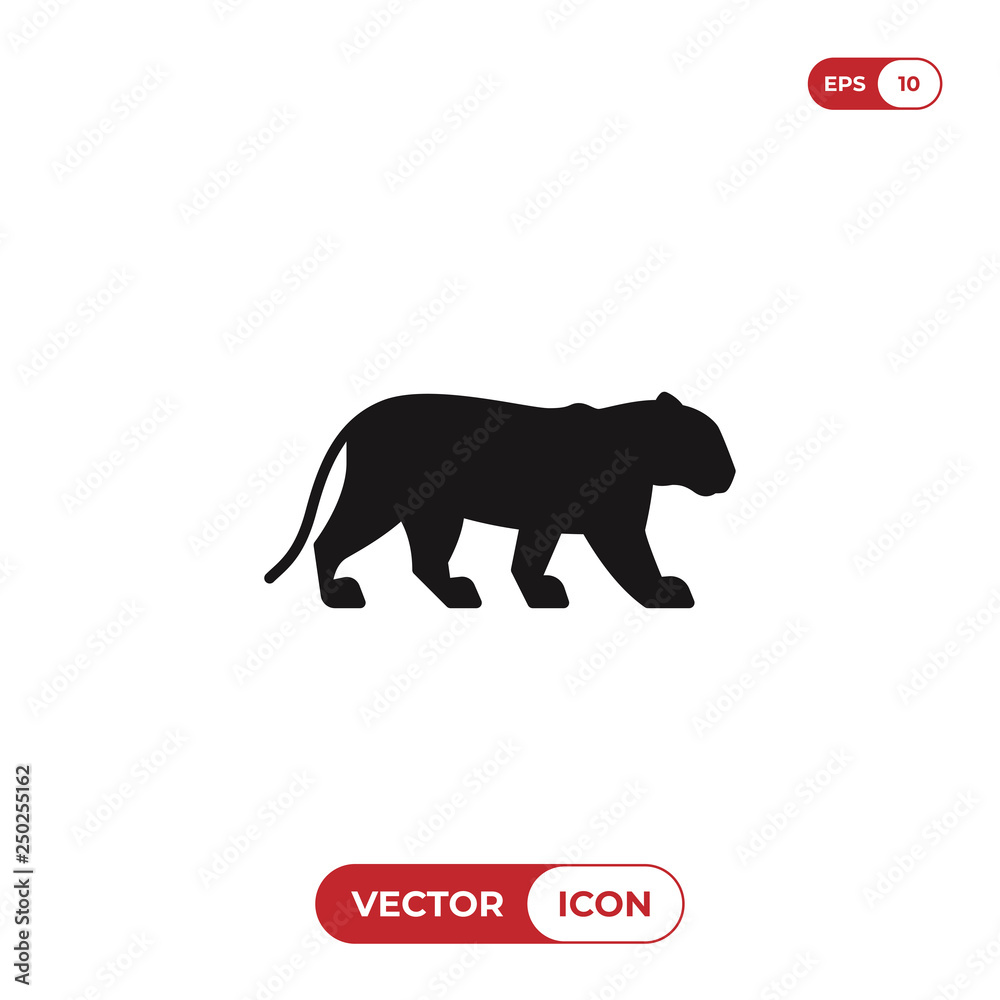 Obraz premium Tiger vector icon