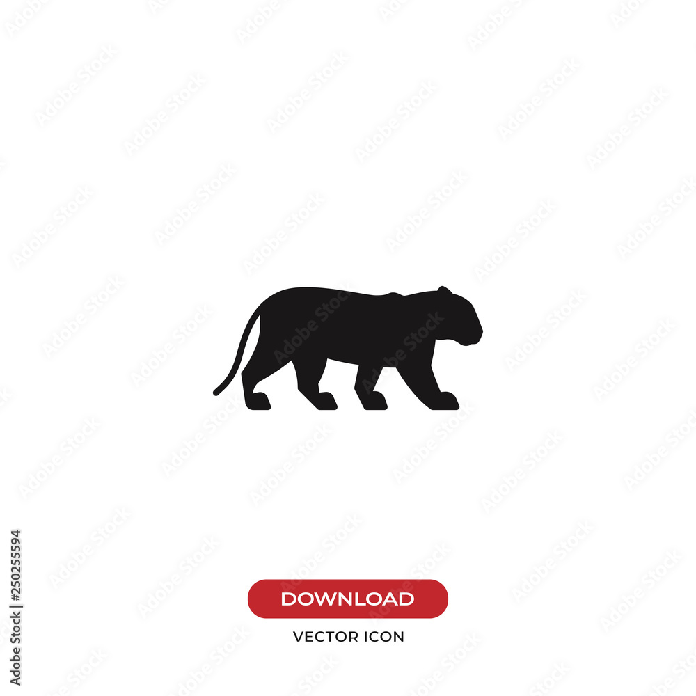 Obraz premium Tiger vector icon