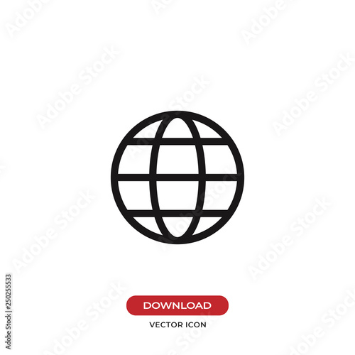 Web globe vector icon