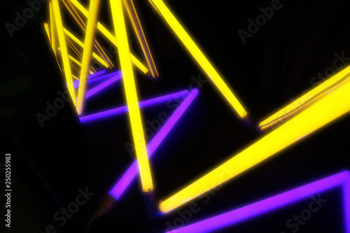 Bright neon lamps on dark background © Pixel-Shot