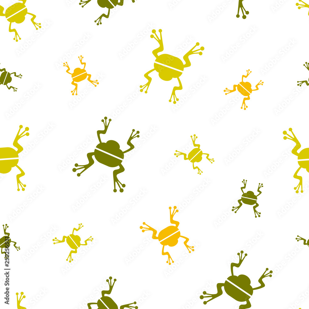 Seamless vector pattern of silhouette frogs. Design for wallpapers, fabrics, posters.