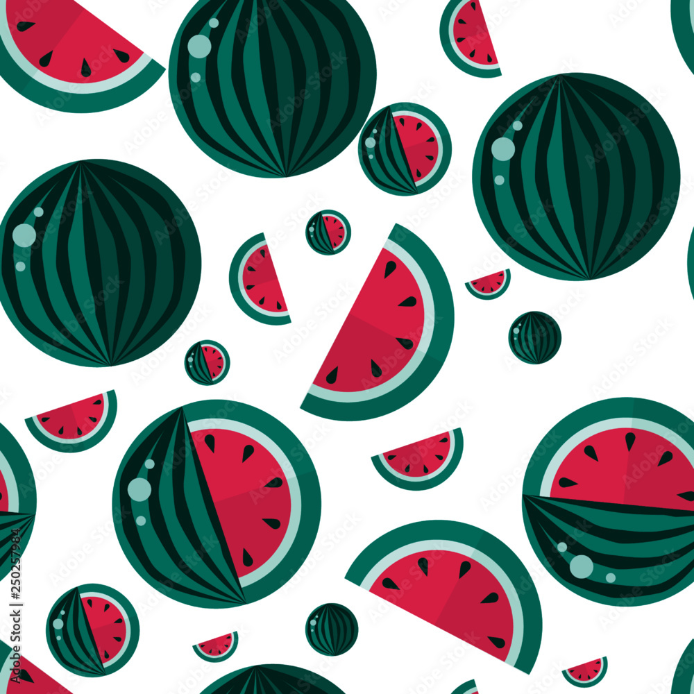 Watermelon Vector Pattern Watermelon Vector Pattern